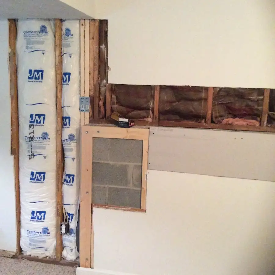 Wall insulation replacement during Structural Drying in Pryor Creek